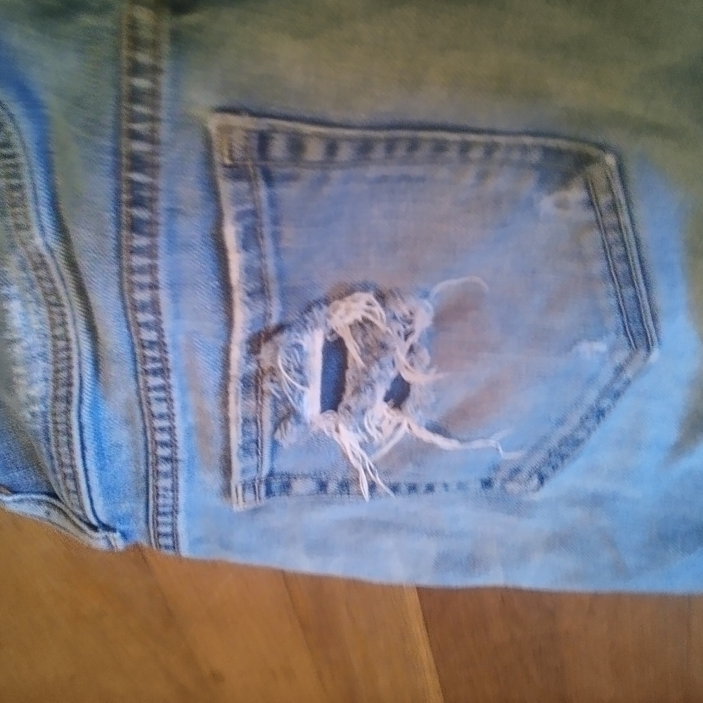 Men's Blue Distressed Jeans